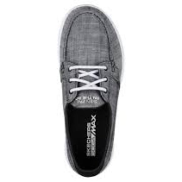 Skechers GOwalk Lite™ Isla Boat Shoes in Black/White - 15433W - Picture 9 of 16